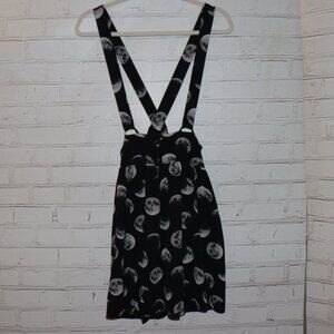 🌙 Moon Phase Suspender Dress · Hot Topic · Size L 🌙 With pockets · Adjustable